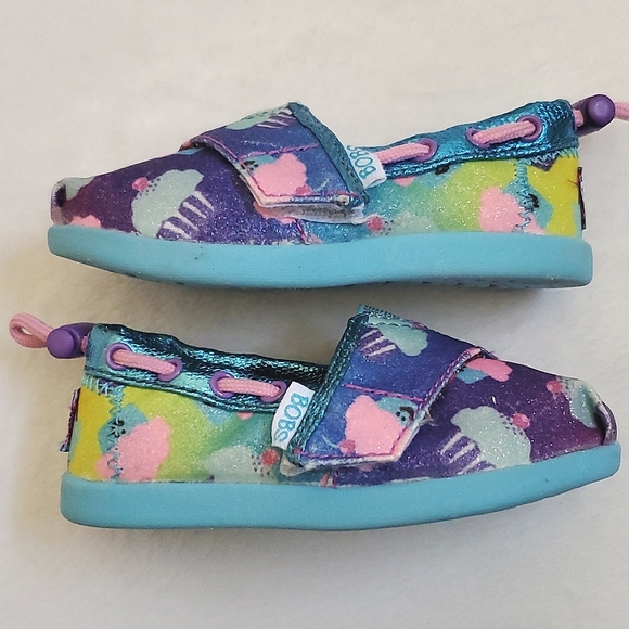 Lil Bobs from Skechers Multicolor Canvas Shoes Baby Toddler Girl Size T5 - Picture 7 of 11